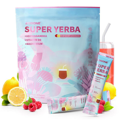 Zooone Super Yerba Mate Instant Powder - Raspberry Lemonade Flavor