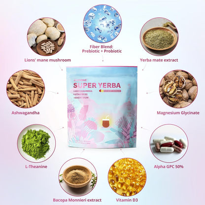 Zooone Super Yerba Mate Instant Powder - Raspberry Lemonade Flavor